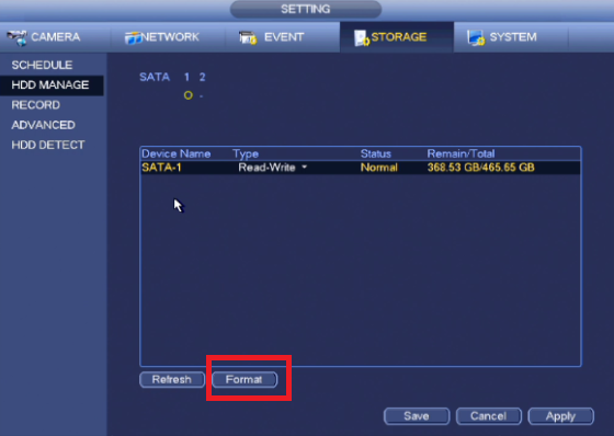 How to format the HDD on Dahua recorders