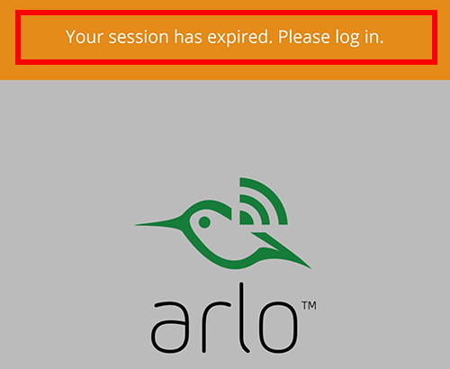 Arlo error: Access token is expired (solution)