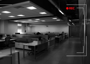 Security camera images are black and white