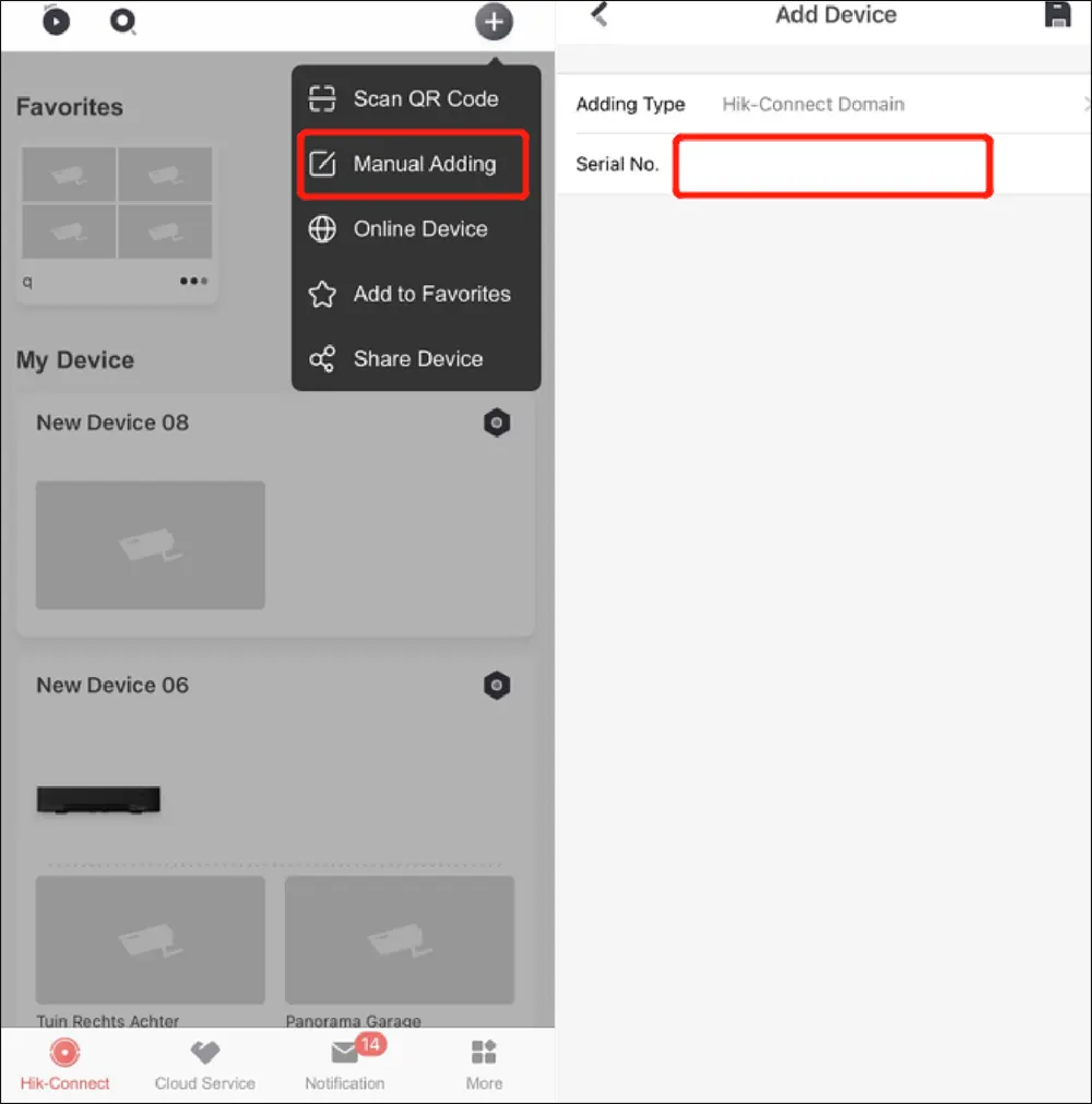 How to add device into Hik-Connect app