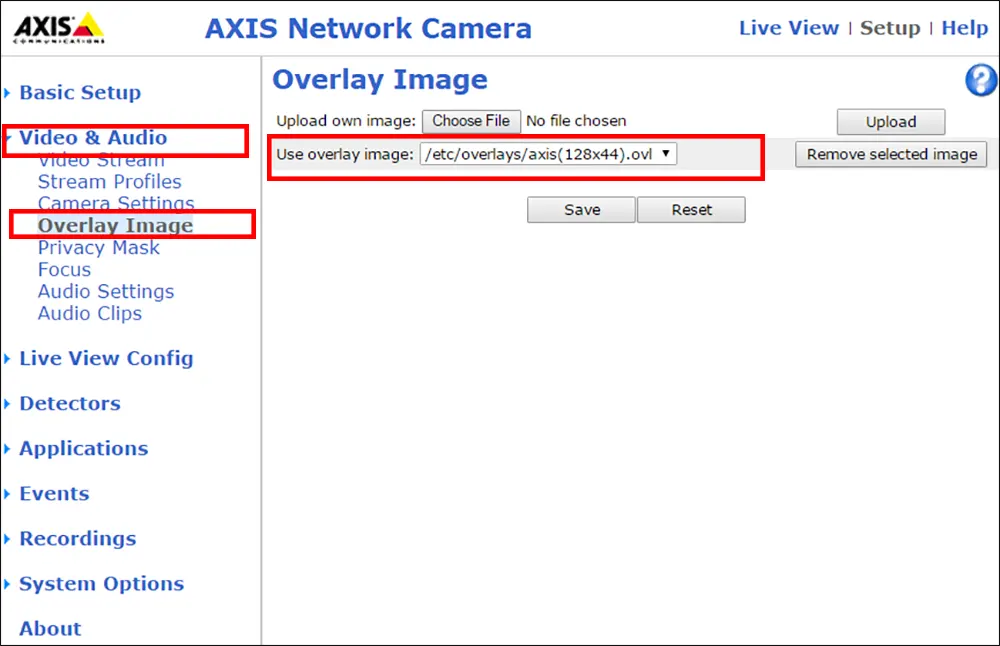 How to add overlay text to Axis cameras