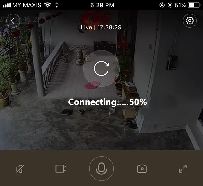 Yi camera network connection failed issue