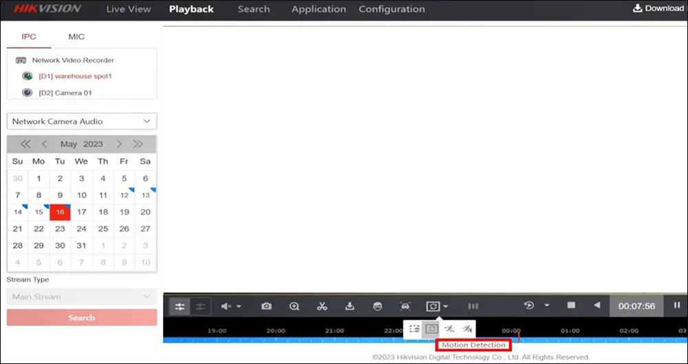 Fix No Results Error of VCA Playback Search Hikvision
