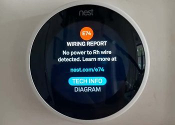Nest E74 Error Message: No Power to RH Wire