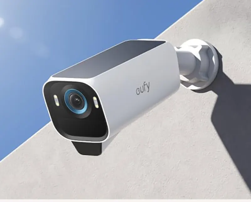 eufy eufyCam S3 Pro camera showing MaxColor night vision footage comparison day and night