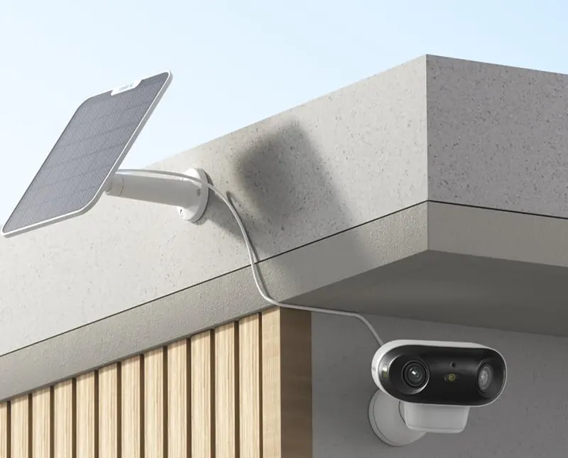 REOLINK Home Hub 4-camera Argus 4 Pro kit showing full property coverage diagram