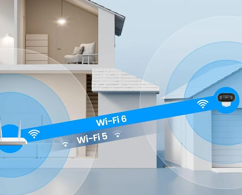 REOLINK Home Hub and Argus 4 Pro cameras installed outdoors showing centralized system setup